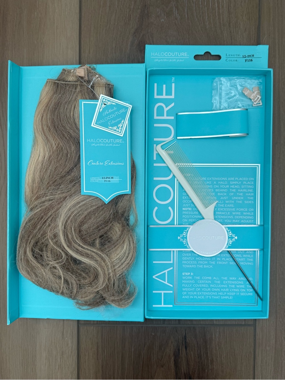 HALOCOUTURE 12” Couture Halo Hair Extensions F116 100% Remy Human Hair